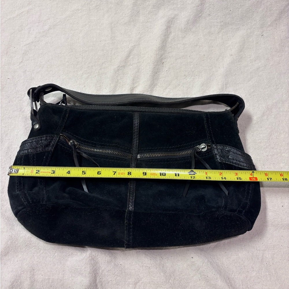 Lucky Brand Black Suede Shoulder Bag - Picture 11 of 13